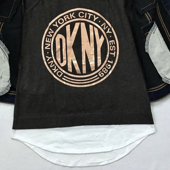 DKNY NWOT Jean Jacket and Top Bundle Girls M (8/10) - Picture 4 of 10